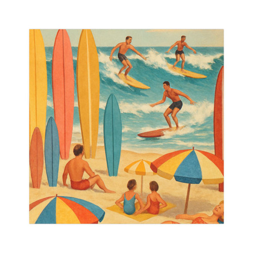 Retro Beach Party - Car Magnets
