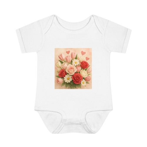Love in Bloom - Infant Baby Rib Bodysuit