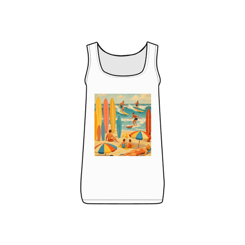Retro Beach Party - Women's Micro Ribbed Tank
