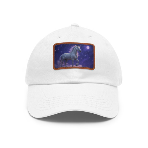 Celestial Unicorn Dreams - Dad Hat with Leather Patch (Rectangle)