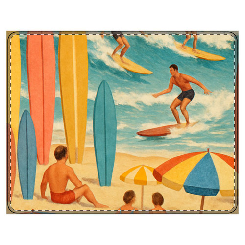 Retro Beach Party - PU Leather Mouse Mat