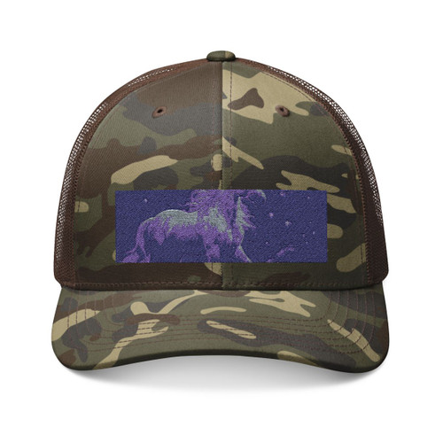Celestial Unicorn Dreams - Camouflage Trucker Hat (Embroidery)