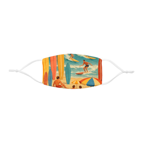 Retro Beach Party - Snug-Fit Polyester Face Mask