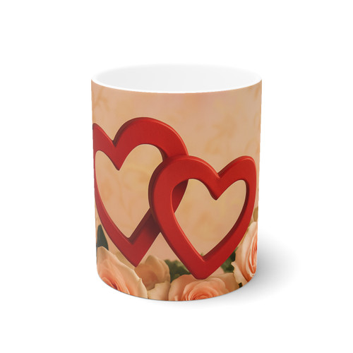 Eternal Love Blossoms - White Ceramic Mug, 11oz and 15oz