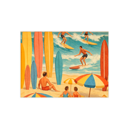 Retro Beach Party - Ceramic Photo Tile