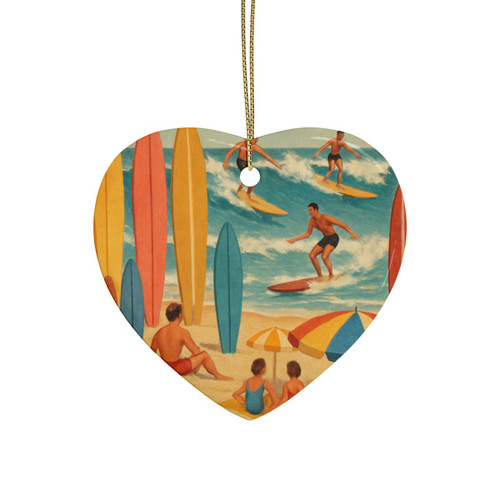 Retro Beach Party - Ceramic Ornaments (1pcs, 5pcs, 10pcs, 20pcs)
