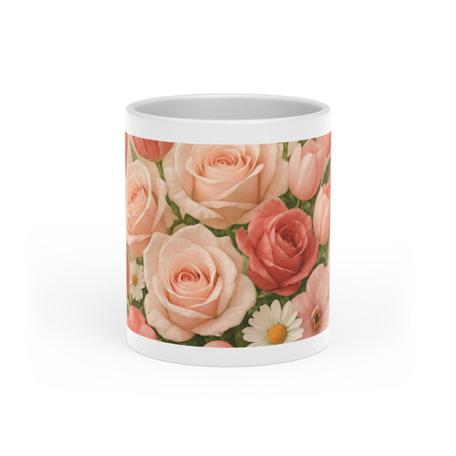 Love in Bloom - Heart-Shaped Mug