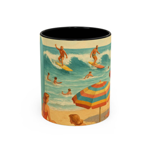 Retro Beach Party - Accent Coffee Mug (11, 15oz)