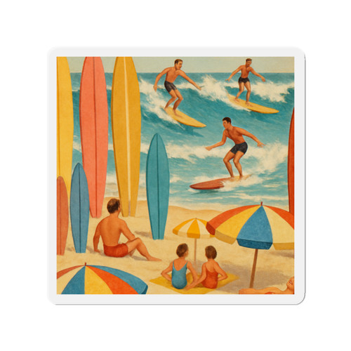 Retro Beach Party - Die-Cut Magnets