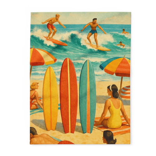 Retro Beach Party - Arctic Fleece Blanket