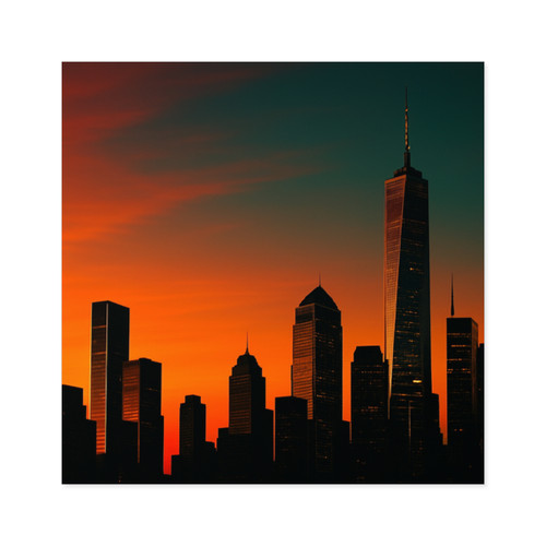 Glamorous Cityscape - Square Stickers, Indoor\Outdoor