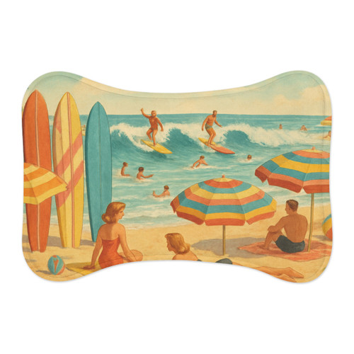 Retro Beach Party - Pet Feeding Mats