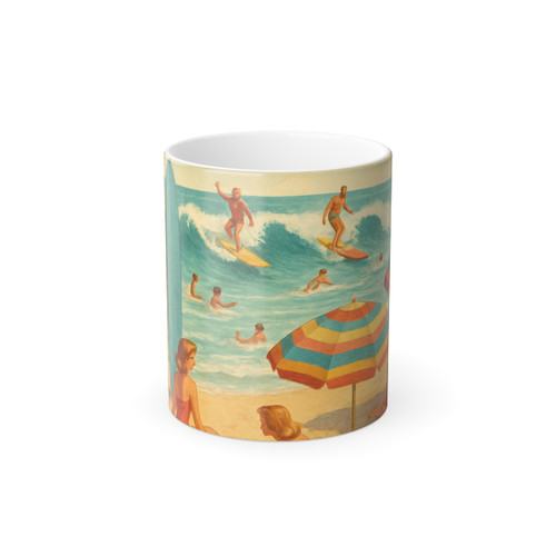 Retro Beach Party - Color Morphing Mug, 11oz