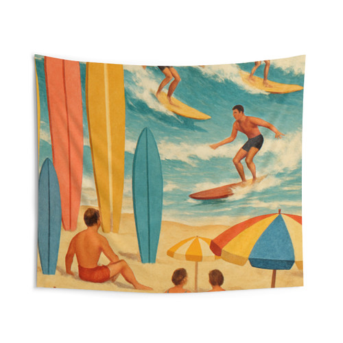 Retro Beach Party - Indoor Wall Tapestries