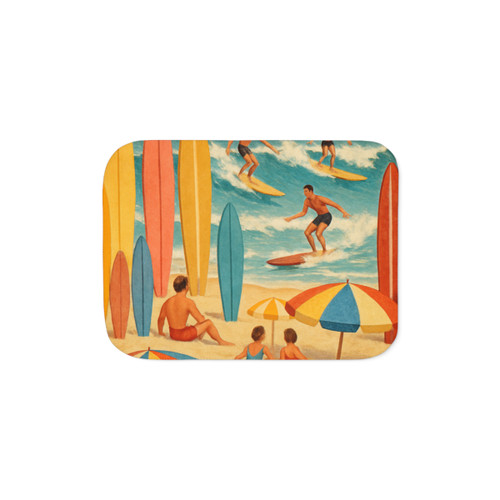 Retro Beach Party - Sherpa Blanket, Two Colors