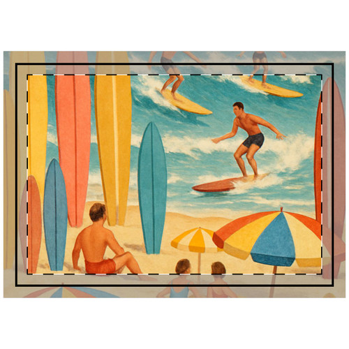 Retro Beach Party - Throw Pillow