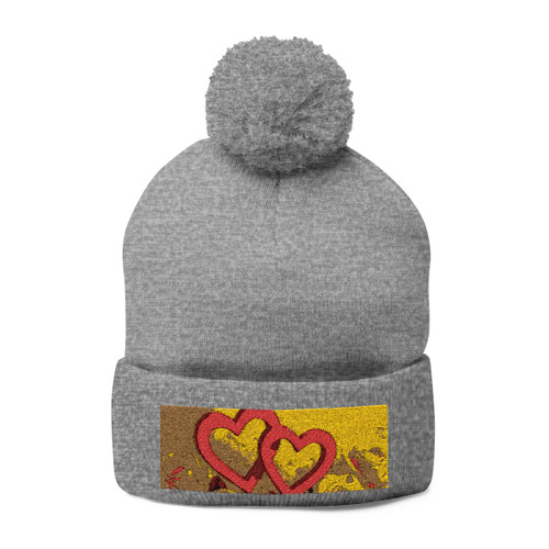 Eternal Love Blossoms - Pom-Pom Knit Cap (Embroidery)