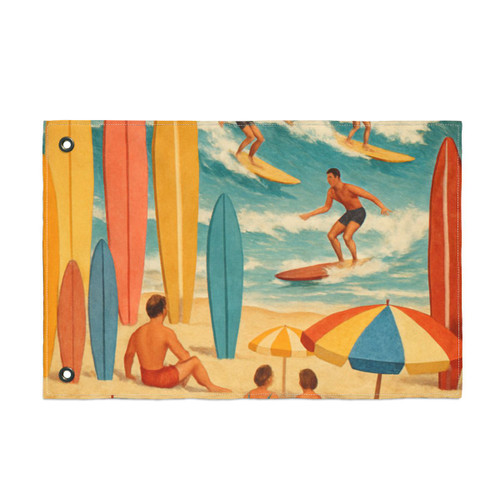 Retro Beach Party - Double Sided Flag