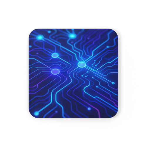 Cognitive Circuitry - Cork Back Coaster