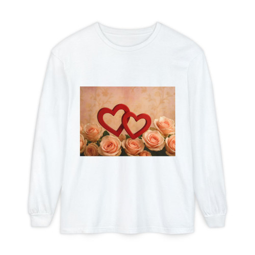 Eternal Love Blossoms - Unisex Garment-dyed Long Sleeve T-Shirt
