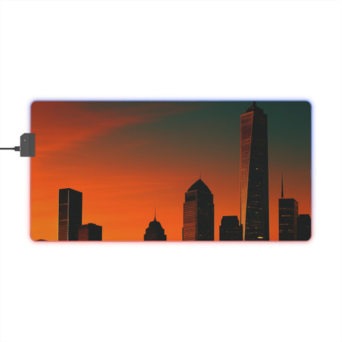 Glamorous Cityscape - LED Gaming Mouse Pad