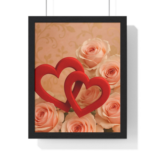 Eternal Love Blossoms - Vertical Framed Poster