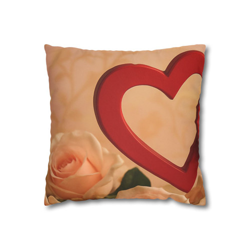 Eternal Love Blossoms - Faux Suede Square Pillowcase