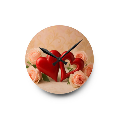 Eternal Love Blossoms - Acrylic Wall Clock