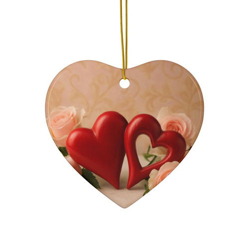 Eternal Love Blossoms - Ceramic Ornaments, 2-Side Print, (1pc, 3pcs, 5pcs, 10pcs)