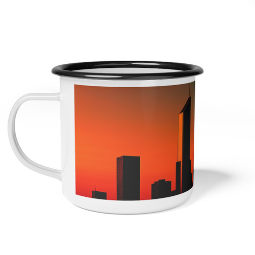 Glamorous Cityscape - Enamel Camp Cup