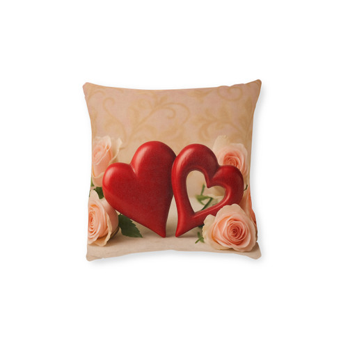 Eternal Love Blossoms - Square Pillow - Pink Back