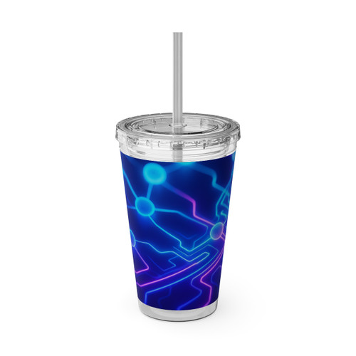 Cognitive Circuitry - Sunsplash Tumbler with Straw, 16oz