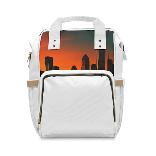 Glamorous Cityscape - Multifunctional Diaper Backpack