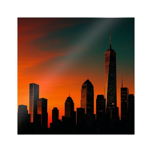 Glamorous Cityscape - Die-Cut Stickers, (DTF)