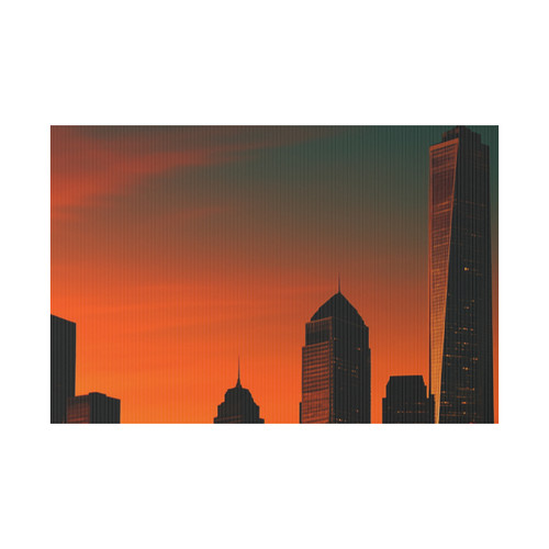 Glamorous Cityscape - Plastic Yard Sign