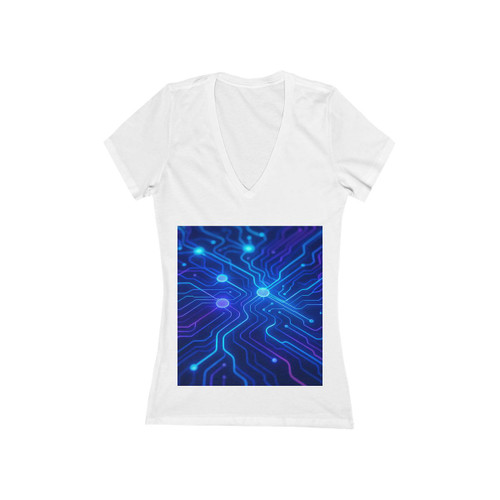 Cognitive Circuitry - Women's Jersey Short Sleeve Deep V-Neck Tee
