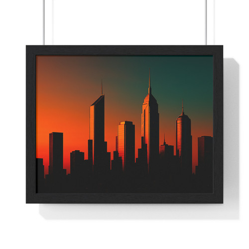 Glamorous Cityscape - Horizontal Framed Poster