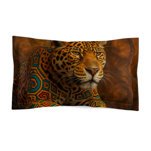 Jaguar Spirit Guardian - Microfiber Pillow Sham
