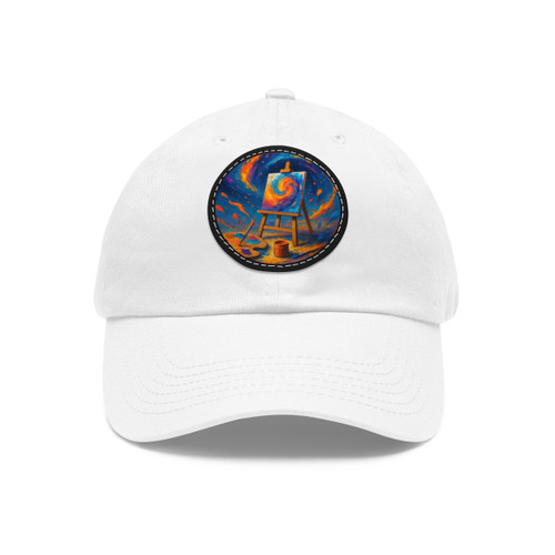 Canvas of Dreams - Dad Hat with Leather Patch (Round)