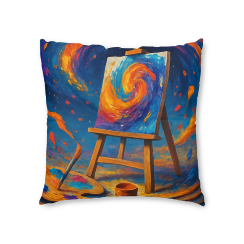 Canvas of Dreams - Tufted Floor Pillow, Square