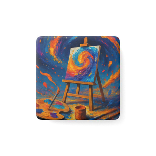 Canvas of Dreams - Porcelain Magnet, Square