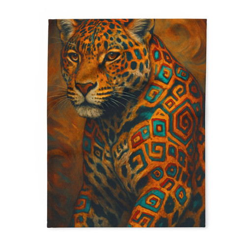 Jaguar Spirit Guardian - Arctic Fleece Blanket
