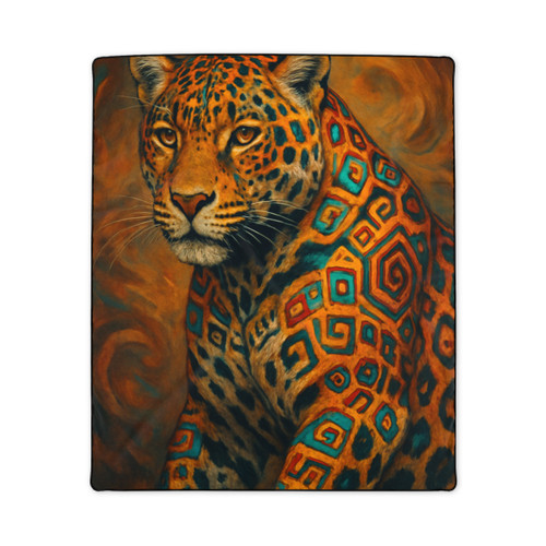Jaguar Spirit Guardian - Polyester Blanket