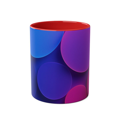 Radiant Circle Harmony - Two-Tone Coffee Mugs, 11oz