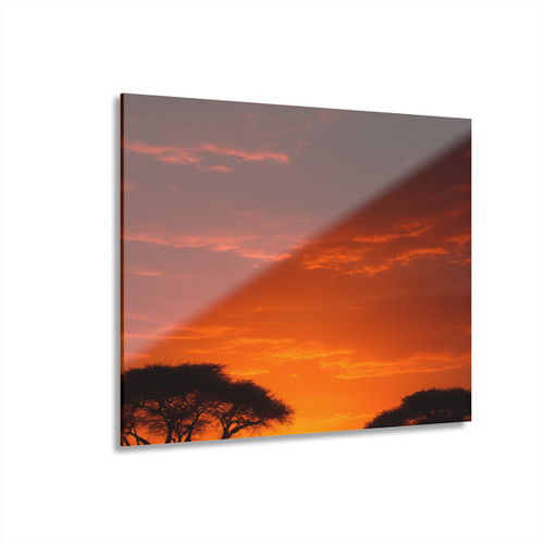 Savanna Sunset Serenade - Acrylic Prints (French Cleat Hanging) 