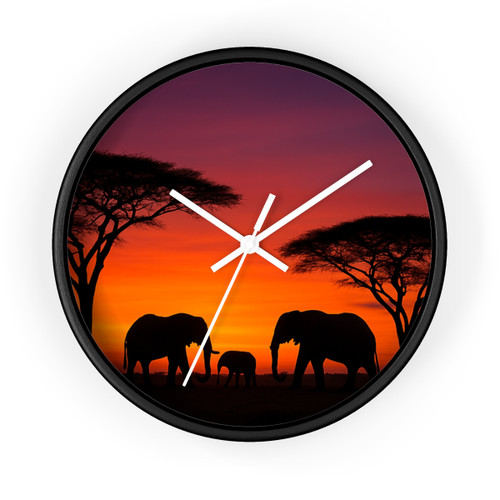 Savanna Sunset Serenade - Wall Clock