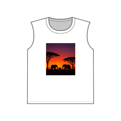Savanna Sunset Serenade - Unisex Jersey Muscle Tank