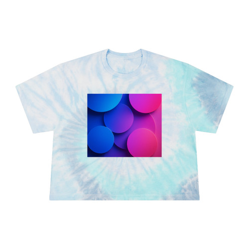 Radiant Circle Harmony - Women's Tie-Dye Crop Tee