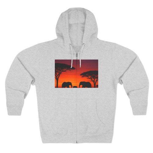 Savanna Sunset Serenade - Unisex Zip Hoodie