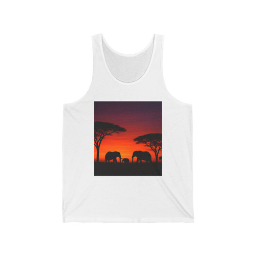 Savanna Sunset Serenade - Unisex Jersey Tank